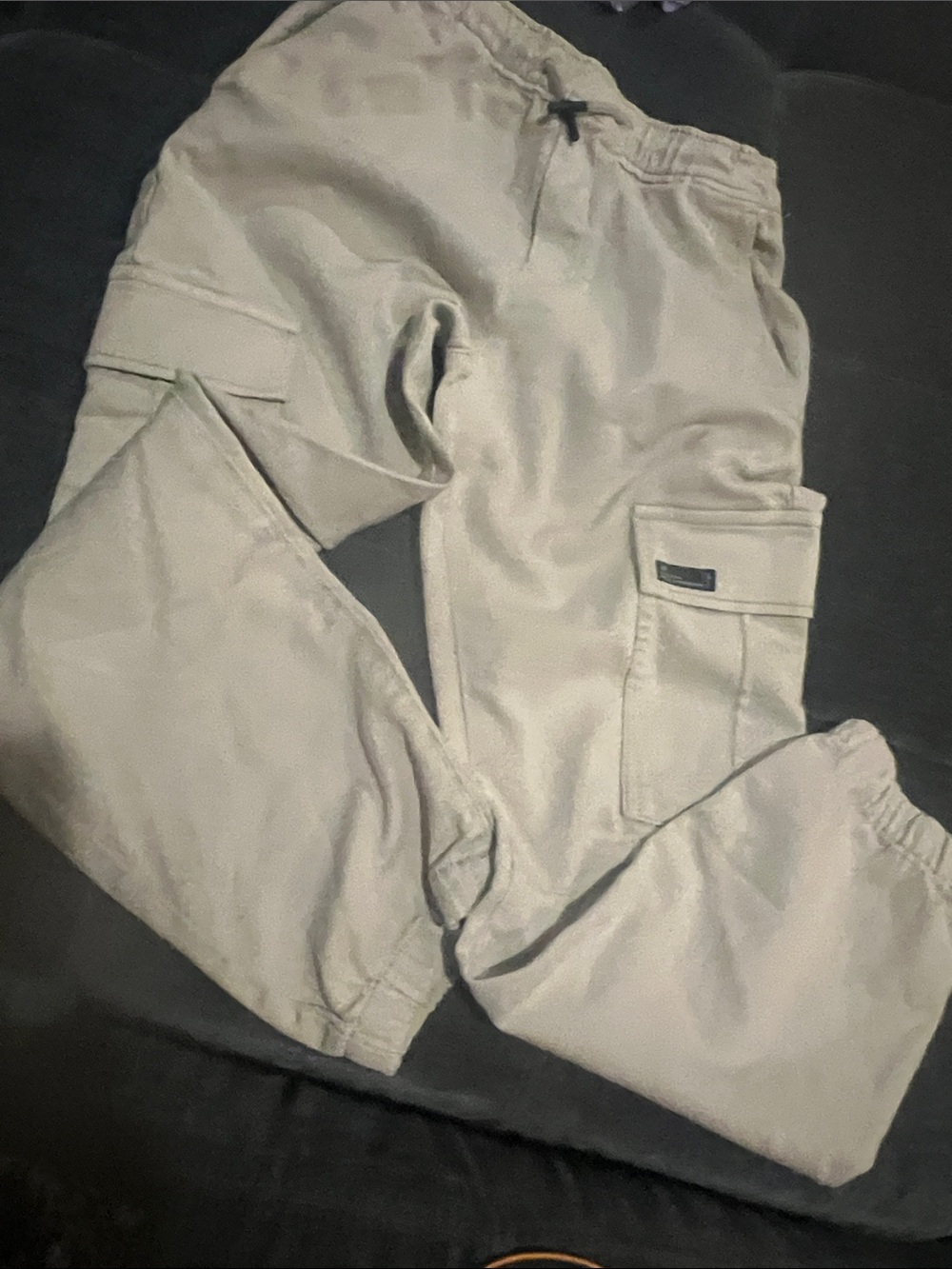Zara Cargo Pants in Light Khaki